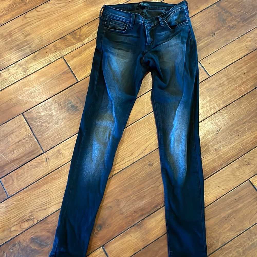 Flying Monkey low rise skinny jeans. Black